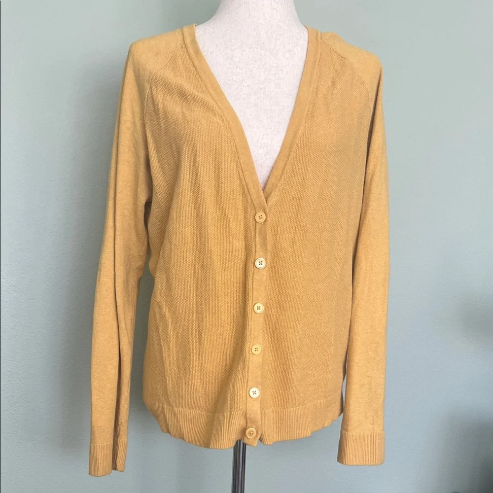 Merona Women's Yellow Cardigan Sweater - Picture 1 of 7